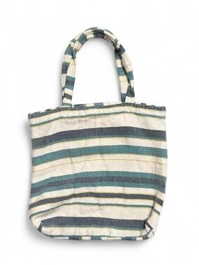 Mercado Global Striped Woven Tote Bag | Cream Multi Stripe Cotton Tote